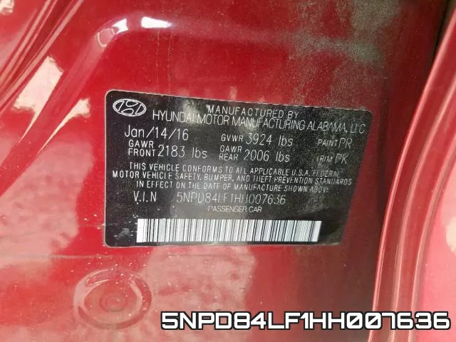 5NPD84LF1HH007636 фото 2