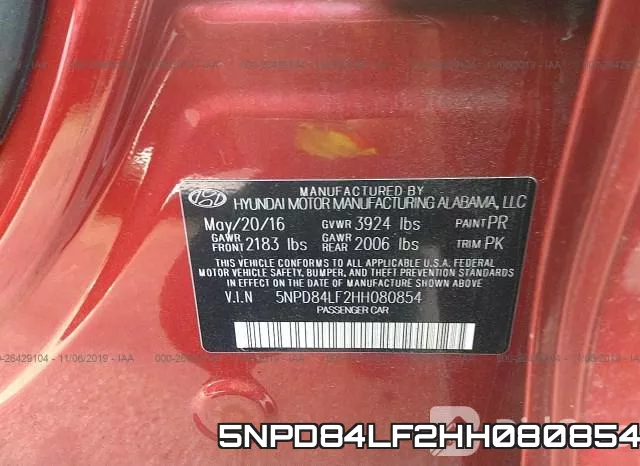 5NPD84LF2HH080854 фото 10