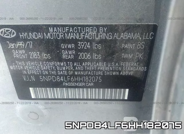 5NPD84LF6HH182075 фото 9