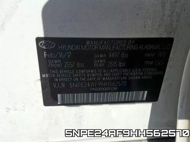 5NPE24AF9HH562570 фото 2