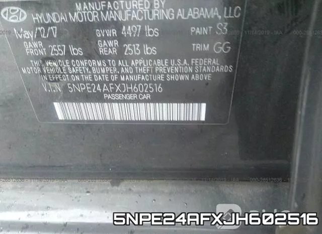5NPE24AFXJH602516 фото 9