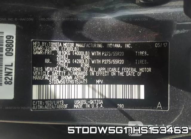 5TDDW5G17HS153463 фото 8