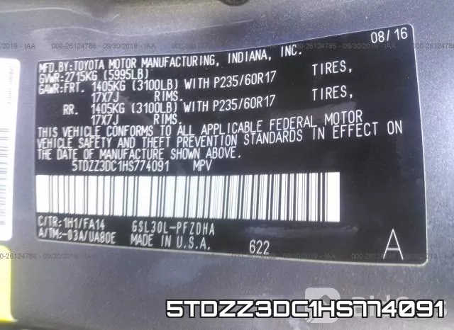 5TDZZ3DC1HS774091 фото 7