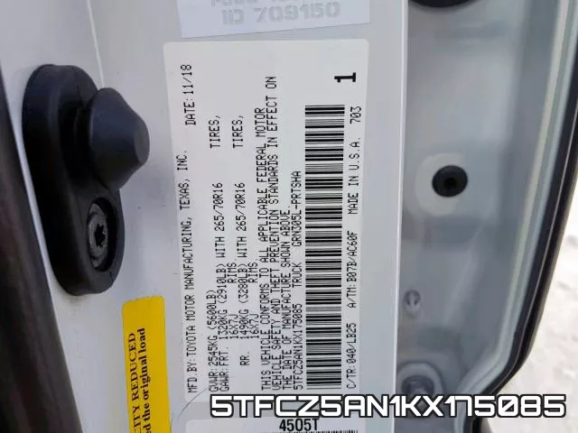 5TFCZ5AN1KX175085 фото 2