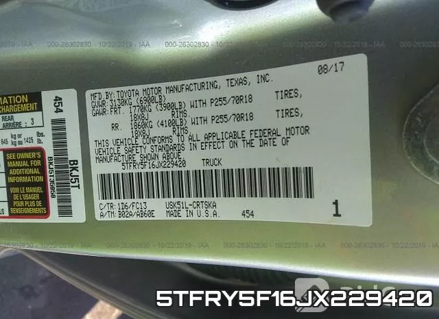 5TFRY5F16JX229420 фото 10