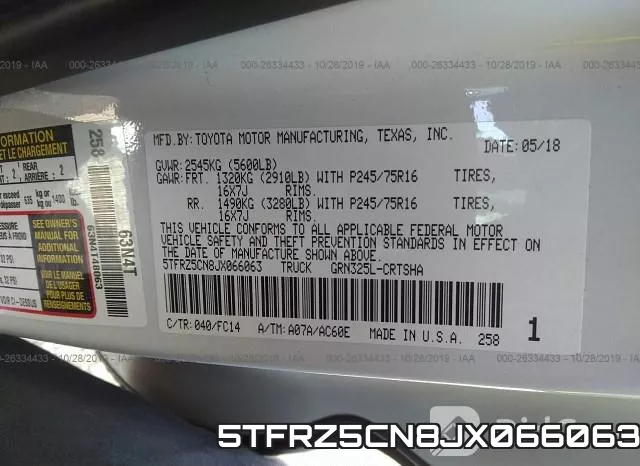 5TFRZ5CN8JX066063 фото 8