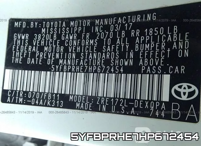 5YFBPRHE7HP672454 фото 8