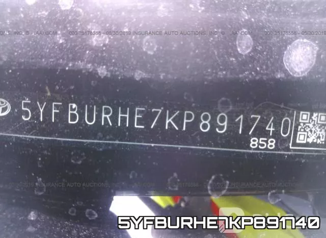 5YFBURHE7KP891740 фото 9