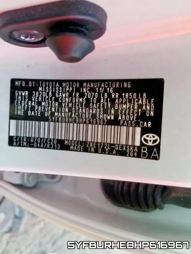 5YFBURHE8HP616967 фото 2