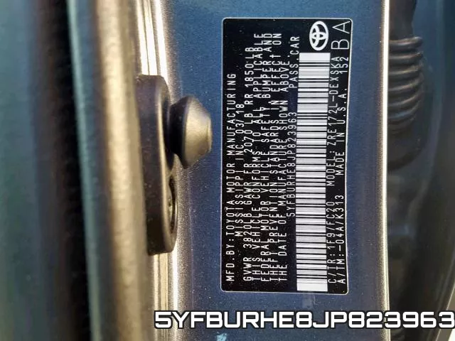 5YFBURHE8JP823963 фото 2