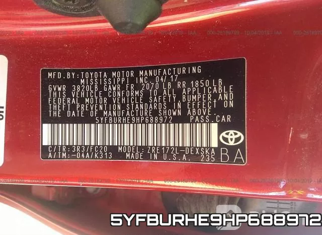 5YFBURHE9HP688972 фото 9