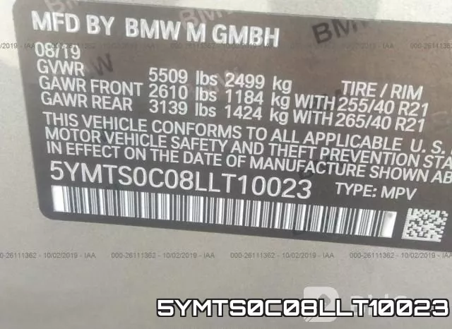 5YMTS0C08LLT10023 фото 10