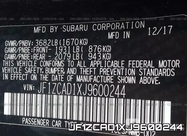 JF1ZCAD1XJ9600244 фото 8