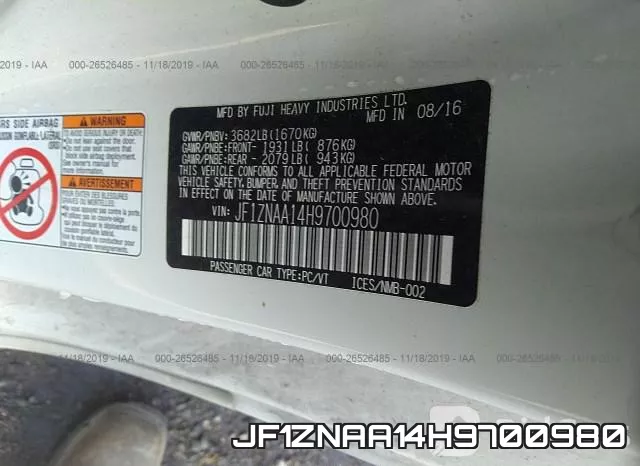 JF1ZNAA14H9700980 фото 10
