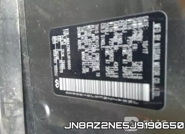 JN8AZ2NE5J9190650 фото 10