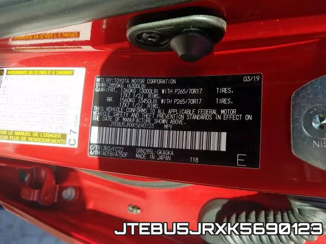 JTEBU5JRXK5690123 фото 2