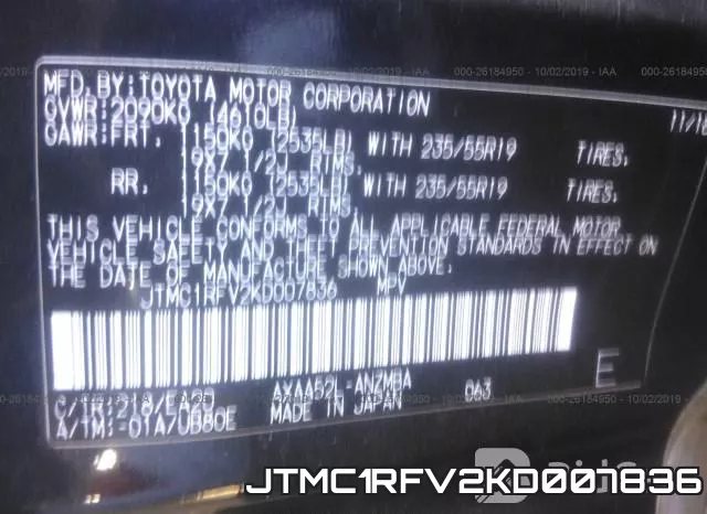 JTMC1RFV2KD007836 фото 10