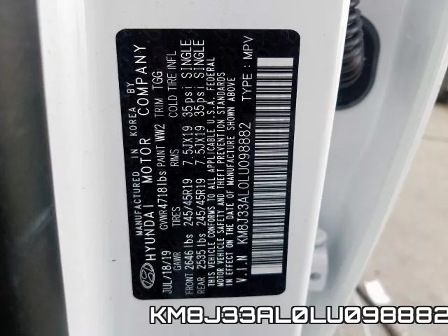 KM8J33AL0LU098882 фото 2