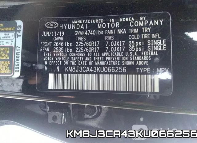 KM8J3CA43KU066256 фото 10