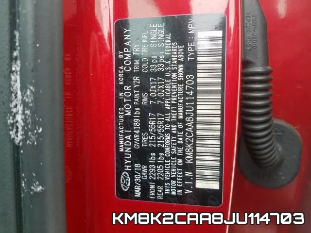 KM8K2CAA8JU114703 фото 2