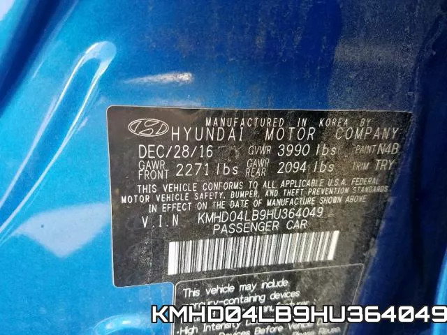KMHD04LB9HU364049 фото 2
