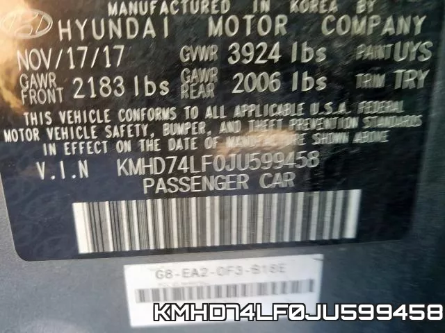 KMHD74LF0JU599458 фото 2
