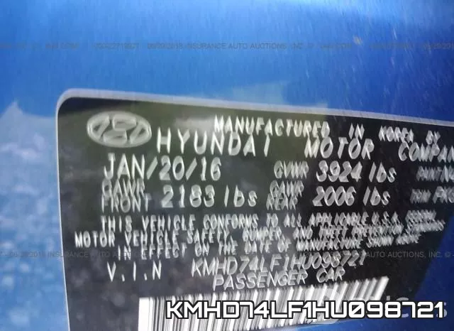 KMHD74LF1HU098721 фото 9