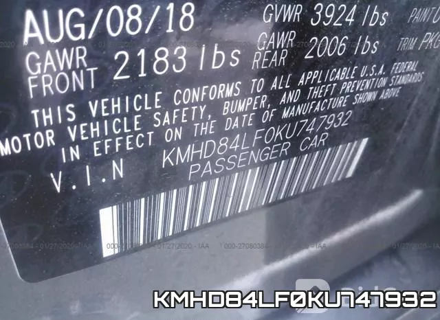 KMHD84LF0KU747932 фото 10