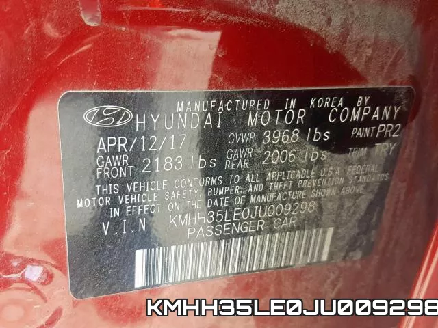 KMHH35LE0JU009298 фото 2
