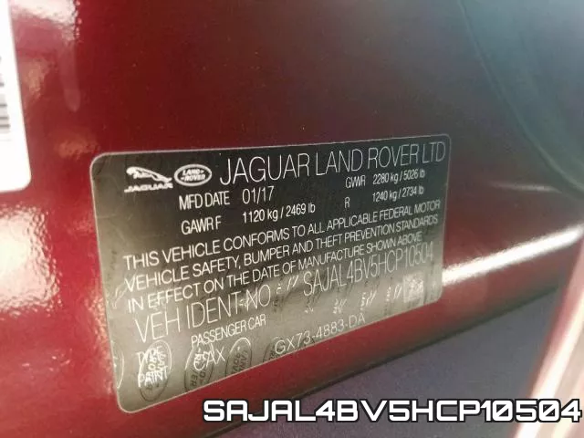 SAJAL4BV5HCP10504 фото 2