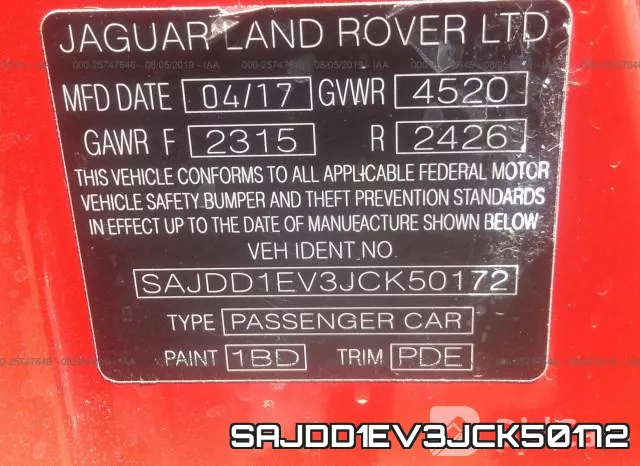 SAJDD1EV3JCK50172 фото 10