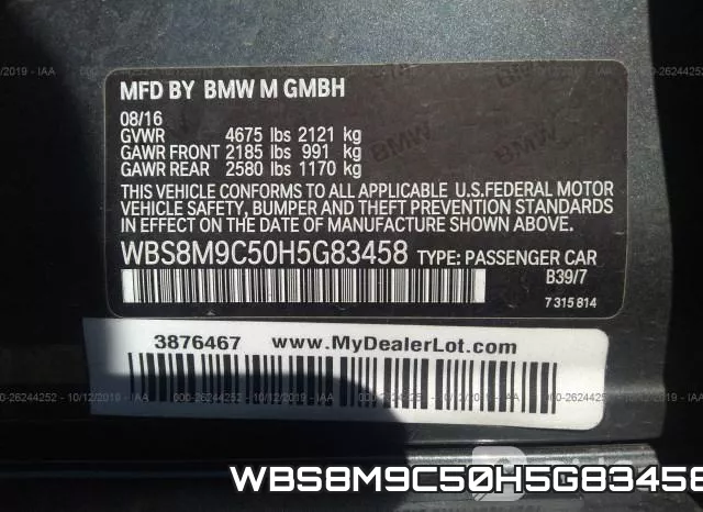 WBS8M9C50H5G83458 фото 9