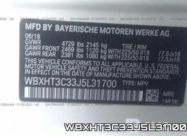 WBXHT3C33J5L31700 фото 6