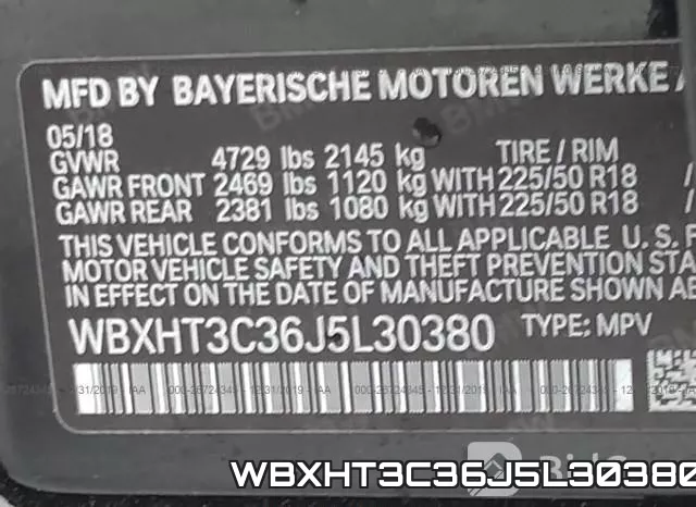 WBXHT3C36J5L30380 фото 9
