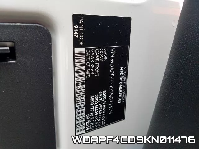 WDAPF4CD9KN011476 фото 2