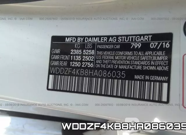 WDDZF4KB8HA086035 фото 10