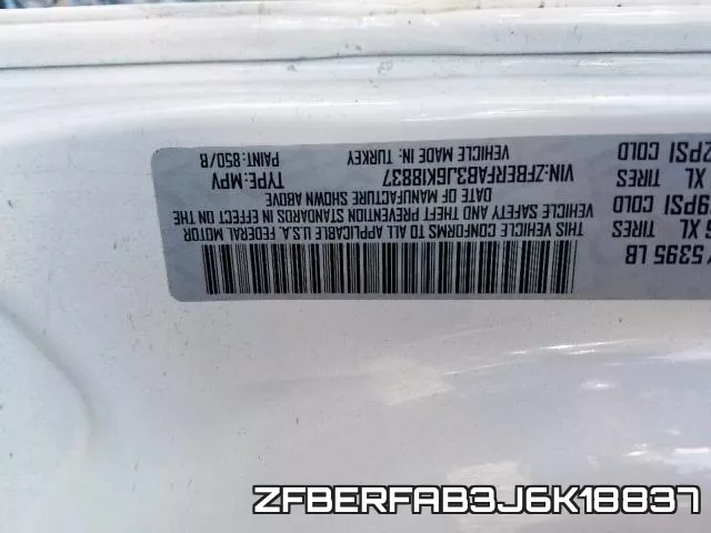 ZFBERFAB3J6K18837 фото 2