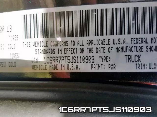 1C6RR7PT5JS110903 фото 2