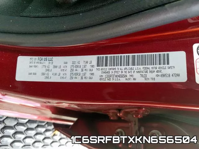 1C6SRFBTXKN656504 фото 2