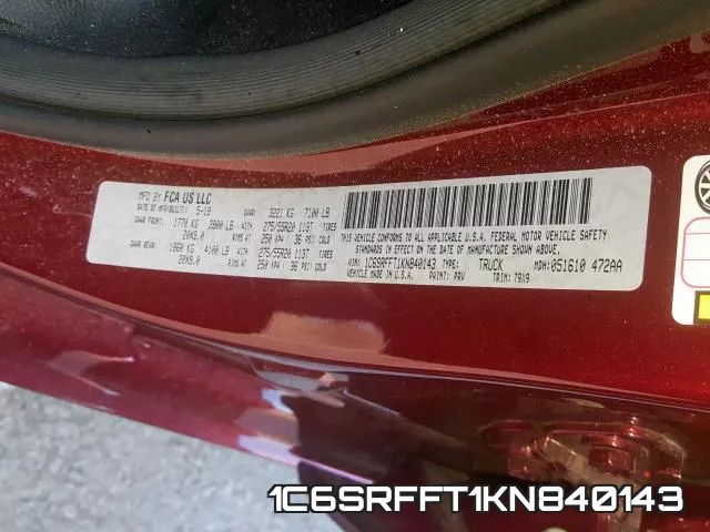 1C6SRFFT1KN840143 фото 2