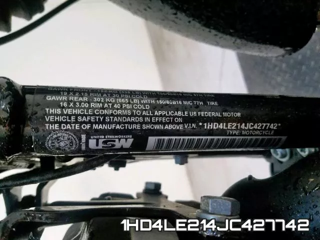 1HD4LE214JC427742 фото 2