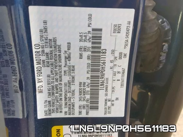 1LN6L9NP0H5611183 фото 2