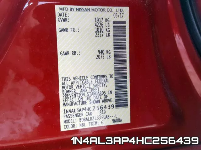 1N4AL3AP4HC256439 фото 2