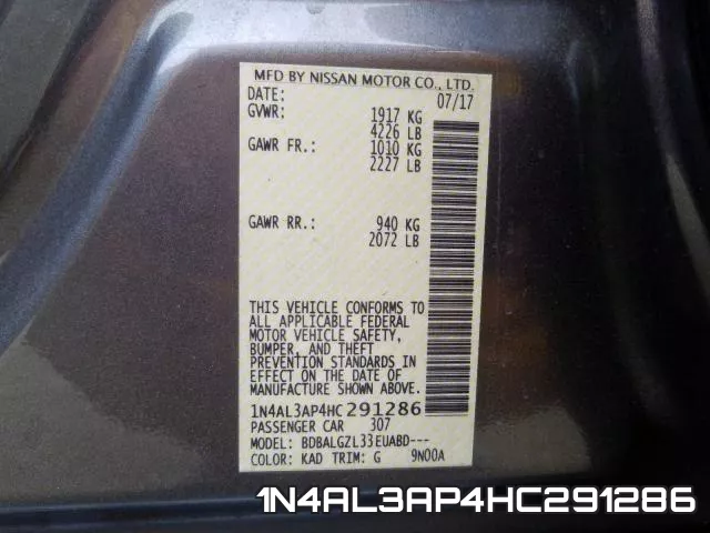 1N4AL3AP4HC291286 фото 2