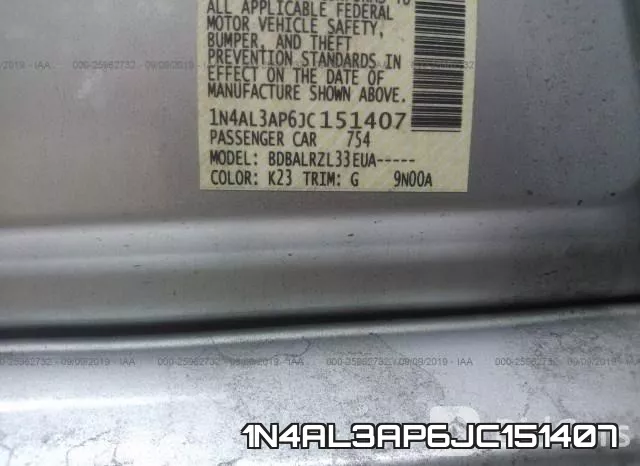 1N4AL3AP6JC151407 фото 9