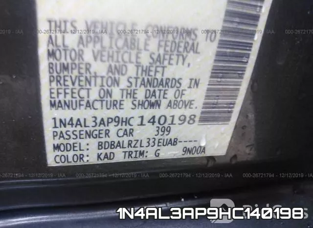1N4AL3AP9HC140198 фото 10