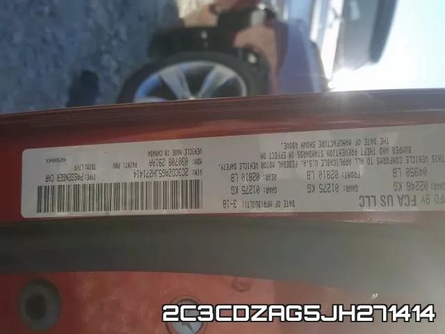 2C3CDZAG5JH271414 фото 2