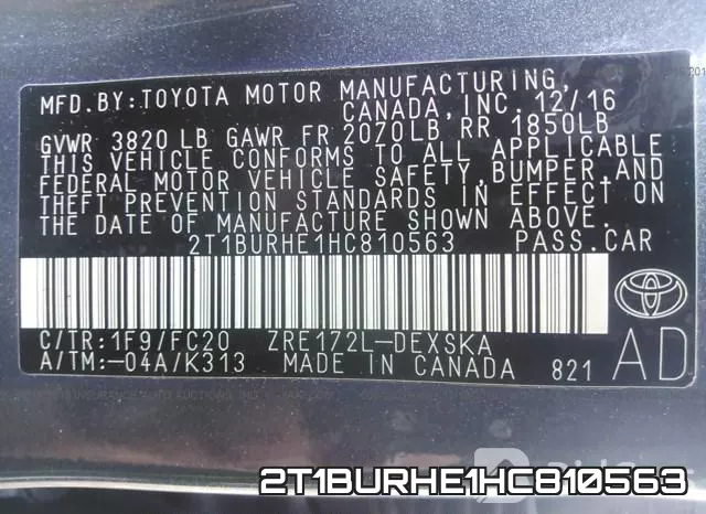 2T1BURHE1HC810563 фото 7
