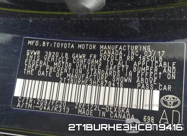 2T1BURHE3HC879416 фото 7