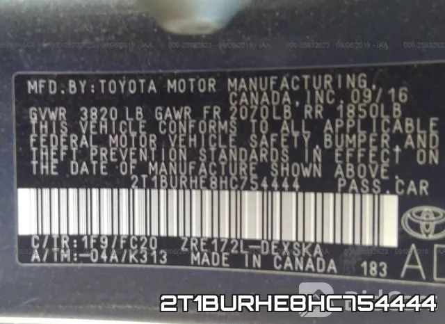 2T1BURHE8HC754444 фото 10